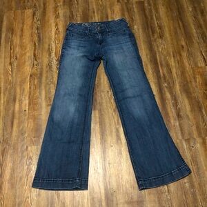Ariat Trouser Mid Rise Stretch Outseam Ella Wide Leg Jeans Women's 30s Western